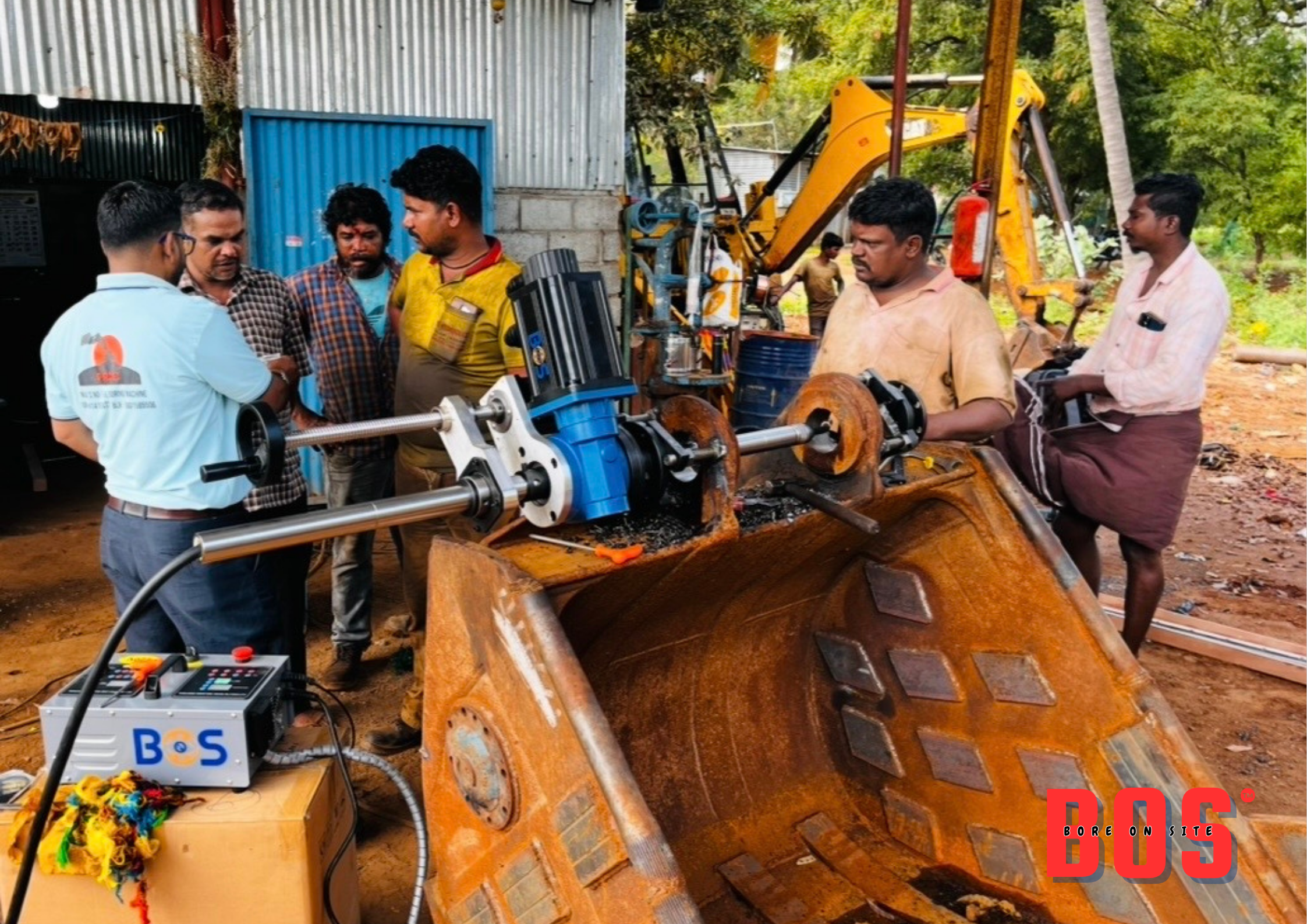 BOS Machine In Operation on Excavator